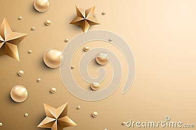 Abstract background with golden colored shapes Vector Illustration